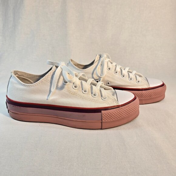Converse Shoes - CONVERSE X O.P.I CTAS Lift Ox Canvas 566557C Pure Silver/White/Pink Size US 7.5